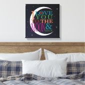 Liefde tot de Maan & Terug Canvas Afdruk (Insitu (Slaapkamer))