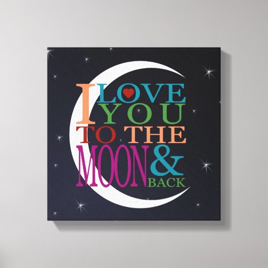 Liefde tot de Maan & Terug Canvas Afdruk (Voorkant)