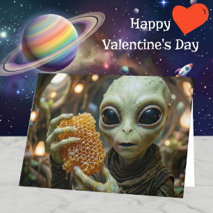 Liefde tot de Maan & Terug Gelukkige Valentijnsdag Kaart