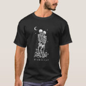 Liefde tot dood Skeleton koppels Emo Punk Gothic T-shirt (Voorkant)