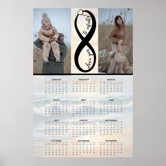 “Liefde tot in het oneindige” – aangepaste kalende Poster (Voorkant)