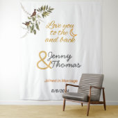 Liefde tot over de maan en terug bewerkbaar wandkleed (In situ)