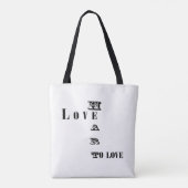 Liefde Tote Bag (Achterkant)