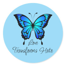 Liefde transformeert haat Sticker