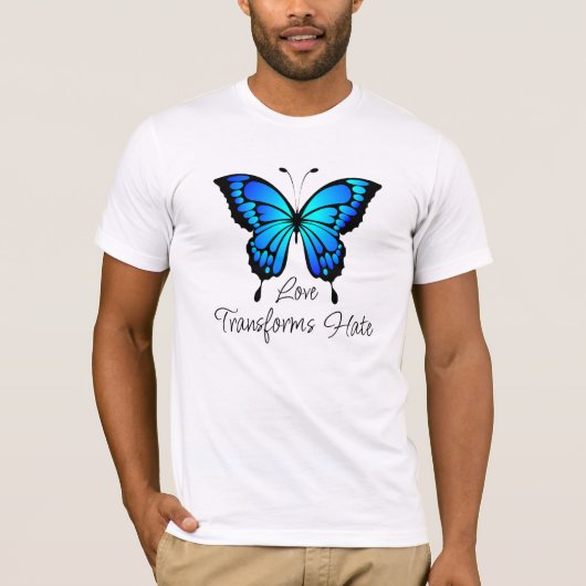 Liefde transformeert haat unisex T-shirt (Voorkant)