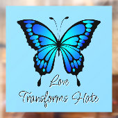 Liefde Transformeert Haat Venster Cling Raamsticker (Vel 2)