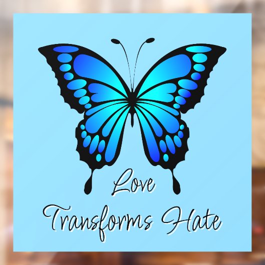 Liefde Transformeert Haat Venster Cling Raamsticker (Vel 2)