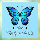 Liefde Transformeert Haat Venster Cling Raamsticker (Vel 3)