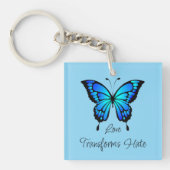 Liefde Transformeert Haat Vlinder Acryl Sleutelhan Sleutelhanger (Voorkant)