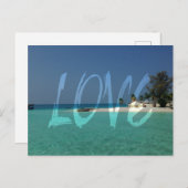 Liefde transparante witte graffiti briefkaart (Voorkant / Achterkant)