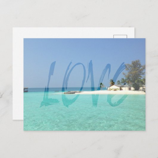 Liefde transparante witte graffiti briefkaart (Voorkant / Achterkant)