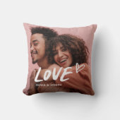 Liefde | Trendy met de hand geschreven tekst en ha Kussen (Voorkant)