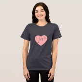 Liefde Tri-Blend Shirt (Voorkant volledig)