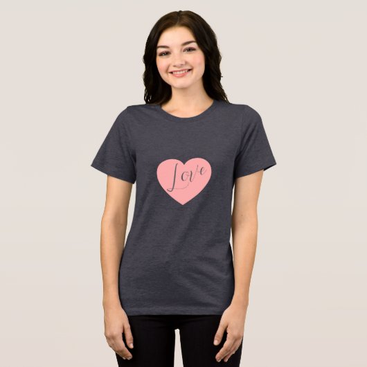 Liefde Tri-Blend Shirt (Voorkant volledig)