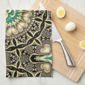 Liefde Tribal Zwart Goud OM Mandala Home Decor Theedoek (Quarter Fold)