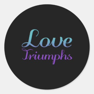 Liefde triomfeert Paarse zelfmoordpreventie bewust Ronde Sticker