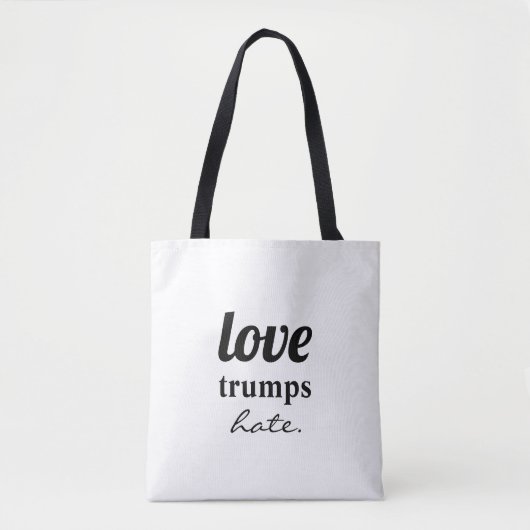 Liefde troeft haat Canvas tas (Voorkant)