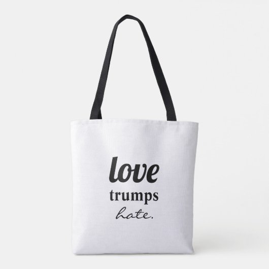 Liefde troeft haat Canvas tas (Achterkant)