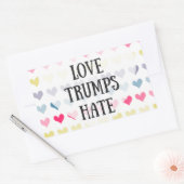 Liefde troeft haat (sticker) rechthoekige sticker (Envelop)