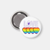 Liefde trots. LGBT+Pride. Pride liefde Magneet (Voorkant / Achterkant)