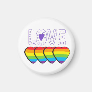 Liefde trots. LGBT+Pride. Pride liefde Magneet
