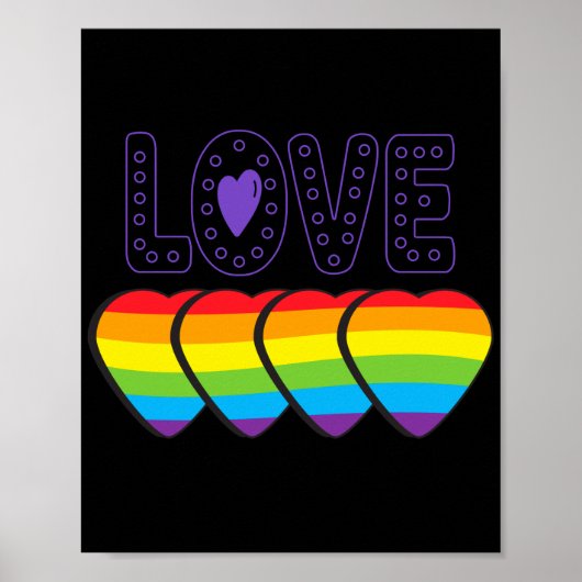Liefde trots. LGBT+Pride. Pride liefde Poster (Voorkant)