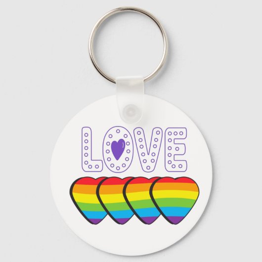 Liefde trots. LGBT+Pride. Pride love Sleutelhanger (Voorkant)