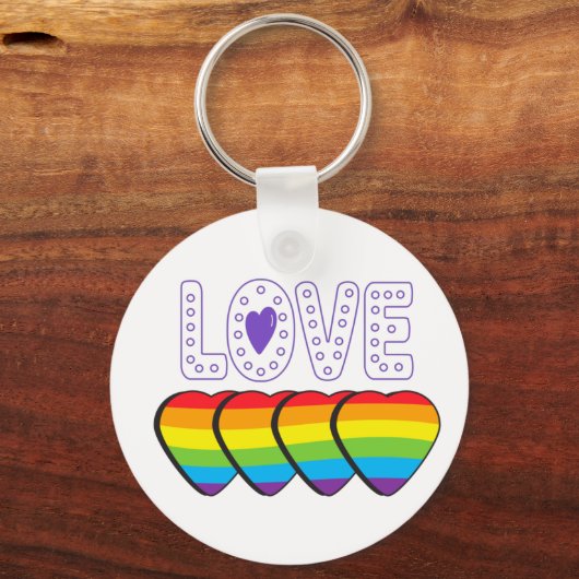 Liefde trots. LGBT+Pride. Pride love Sleutelhanger (Voorkant)