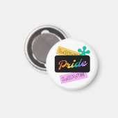 Liefde trots liefde. LGBT+pride. Regenboog Magneet (Voorkant / Achterkant)