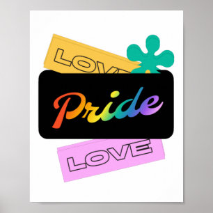 Liefde trots liefde. LGBT+pride. Regenboog Poster