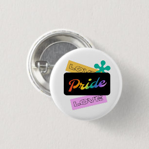 Liefde trots liefde. LGBT+pride. RegenboogButton Ronde Button 3,2 Cm