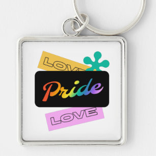 Liefde trots liefde. LGBT+pride. RegenboogSleutelh Sleutelhanger