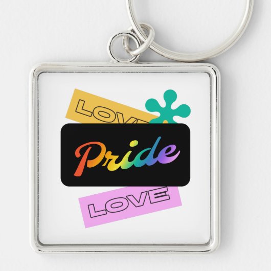 Liefde trots liefde. LGBT+pride. RegenboogSleutelh Sleutelhanger (Voorkant)
