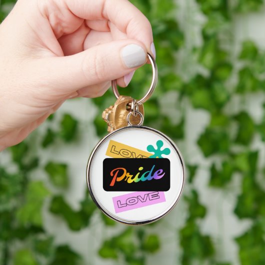 Liefde trots liefde. LGBT+pride. RegenboogSleutelh Sleutelhanger (Hand)