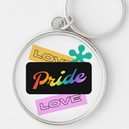 Liefde trots liefde. LGBT+pride. RegenboogSleutelh Sleutelhanger (Voorkant)