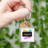 Liefde trots liefde. LGBT+pride. RegenboogSleutelh Sleutelhanger (Hand)