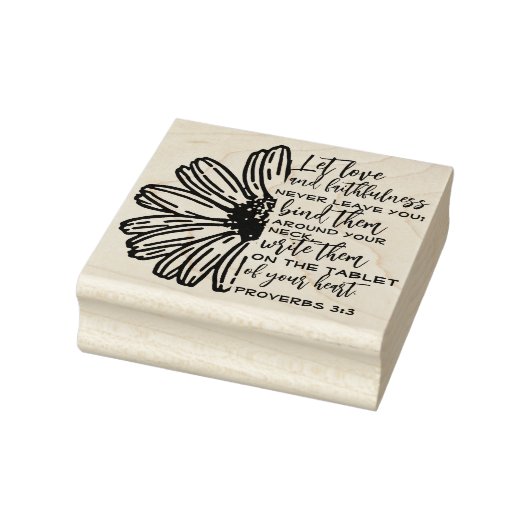 Liefde & Trouw Typografie Aangepaste Bijbeltekst Rubberstempel (Stempel)