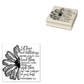 Liefde & Trouw Typografie Aangepaste Bijbeltekst Rubberstempel (Gestempeld)