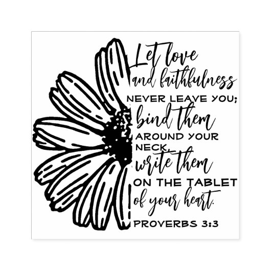 Liefde & Trouw Typografie Custom Bijbel Verse Rubberstempel (Afrduk)