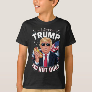 Liefde Trump En Hete Honden - Hilarisch Conservati T-shirt