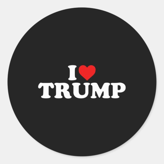 Liefde Trump - Hart Ronde Sticker (Voorkant)