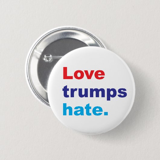 Liefde trumps haat Badge/Button Ronde Button 5,7 Cm (Voorkant /achterkant)