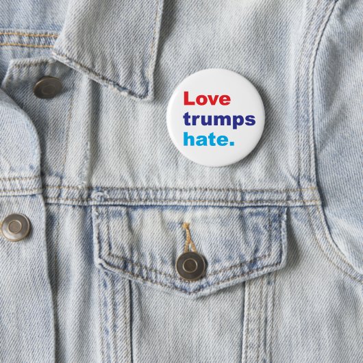 Liefde trumps haat Badge/Button Ronde Button 5,7 Cm (In situ)