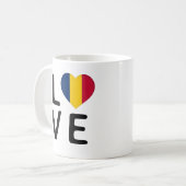 Liefde - Tsjaad vlag Koffiemok (Voorkant links)