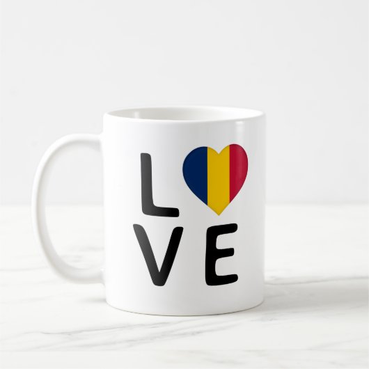 Liefde - Tsjaad vlag Koffiemok (Links)