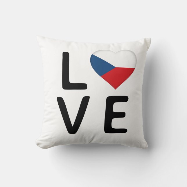 Liefde - Tsjechische vlag Kussen (Voorkant)