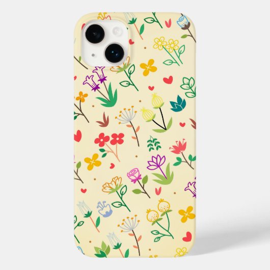 Liefde Tuin Lente Bloemen & Harten Case-Mate iPhone Case (Achterkant)