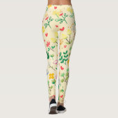 Liefde Tuin Lente Bloemen & Harten Leggings (Achterkant)