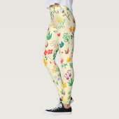 Liefde Tuin Lente Bloemen & Harten Leggings (Links)
