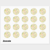 Liefde Tuin Lente Bloemen & Harten Ronde Sticker (Vel)